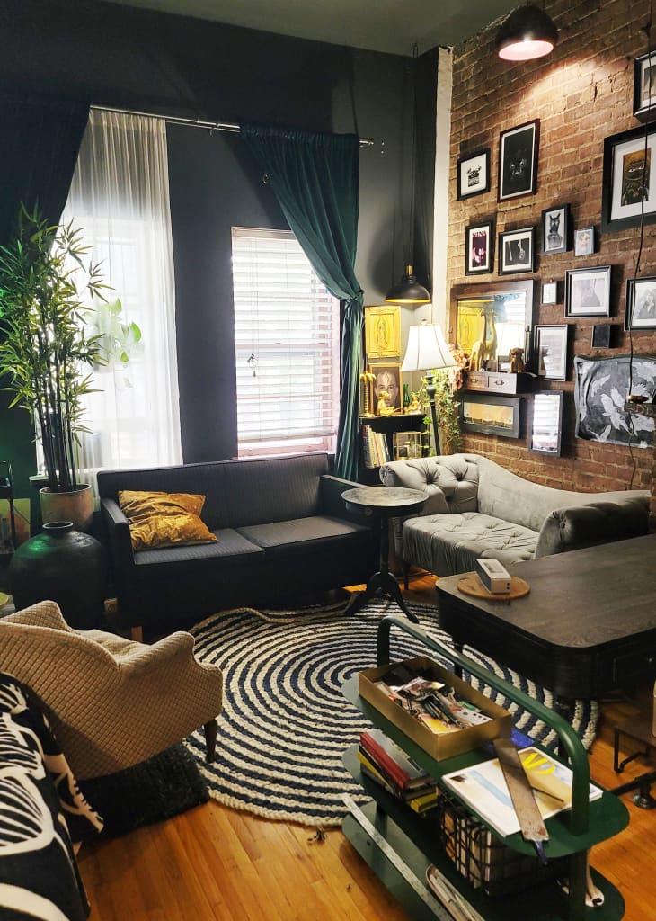 350SquareFoot Dark and Moody Studio Apartment Photos Apartment Therapy